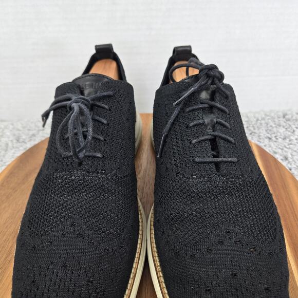 Cole Haan Mens 10.5M Original Grand Black Stitchlite Wingtip Casual Oxford Shoe main image 9